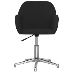 Chaises pivotantes à manger lot de 2 Noir Tissu 