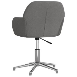 Chaises pivotantes à manger lot de 2 Gris clair Tissu 