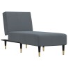 Chaise longue gris foncé velours 