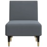 Chaise longue gris foncé velours 