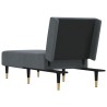 Chaise longue gris foncé velours 