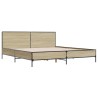 Cadre de lit sans matelas chêne sonoma 200x200 cm 