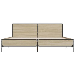 Cadre de lit sans matelas chêne sonoma 200x200 cm 