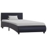 Cadre de lit avec LED sans matelas noir similicuir 90x200 cm 