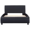 Cadre de lit avec LED sans matelas noir similicuir 90x200 cm 