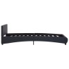 Cadre de lit avec LED sans matelas noir similicuir 90x200 cm 