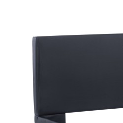Cadre de lit avec LED sans matelas noir similicuir 90x200 cm 