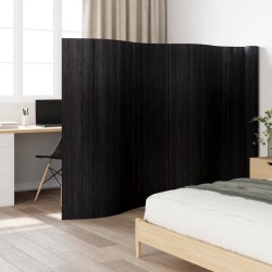 Cloison de séparation noir 165x800 cm bambou 