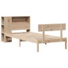 Lit bibliothèque sans matelas 90x200 cm bois de pin massif 