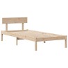 Lit bibliothèque sans matelas 90x200 cm bois de pin massif 