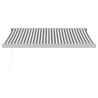 Auvent rétractable anthracite/blanc 3x2,5 m tissu et aluminium 