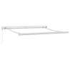 Auvent rétractable anthracite/blanc 3x2,5 m tissu et aluminium 