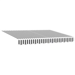 Auvent rétractable anthracite/blanc 3x2,5 m tissu et aluminium 