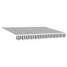 Auvent rétractable anthracite/blanc 3x2,5 m tissu et aluminium 