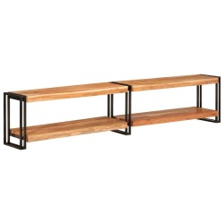 Meuble TV 200x30x40 cm bois d'acacia massif 