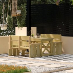 Ensemble à manger de jardin 3 pcs Bois de pin imprégné 