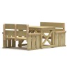 Ensemble à manger de jardin 3 pcs Bois de pin imprégné 