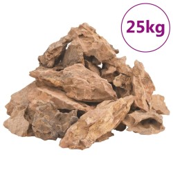 Pierres à lave 25 kg marron 1-10 cm 