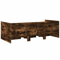 Lit de jour avec tiroirs sans matelas chêne fumé 100x200 cm 