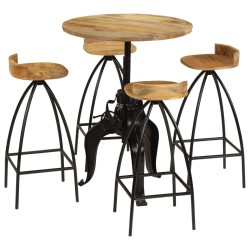 Meuble de bar 5 pcs Bois massif de manguier 
