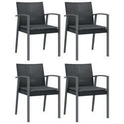 Ensemble à manger de jardin 5 pcs coussins résine tressée acier 