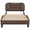 Cadre de lit avec LED sans matelas marron 80x200 cm 