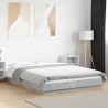 Cadre de lit sans matelas gris béton 120x190 cm 