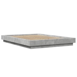 Cadre de lit sans matelas gris béton 120x190 cm 