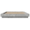 Cadre de lit sans matelas gris béton 120x190 cm 