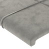 Tête de lit à LED Gris clair 163x16x118/128 cm Velours 