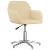 Chaises pivotantes à manger lot de 2 Crème Tissu 