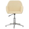 Chaises pivotantes à manger lot de 2 Crème Tissu 