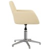 Chaises pivotantes à manger lot de 2 Crème Tissu 