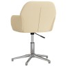 Chaises pivotantes à manger lot de 2 Crème Tissu 