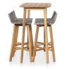 Ensemble à manger d'extérieur 5 pcs Bois d'acacia solide 