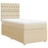 Sommier à lattes de lit avec matelas Crème 90x200 cm Tissu 