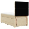 Sommier à lattes de lit avec matelas Crème 90x200 cm Tissu 