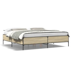 Cadre de lit sans matelas chêne sonoma 200x200 cm 