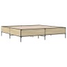 Cadre de lit sans matelas chêne sonoma 200x200 cm 