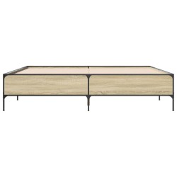 Cadre de lit sans matelas chêne sonoma 200x200 cm 