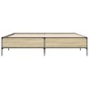 Cadre de lit sans matelas chêne sonoma 200x200 cm 