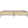 Cadre de lit sans matelas chêne sonoma 200x200 cm 