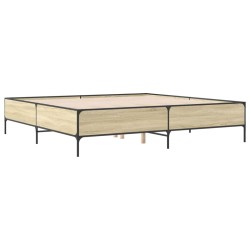 Cadre de lit sans matelas chêne sonoma 200x200 cm 