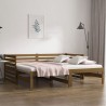 Lit coulissant sans matelas marron miel 2x(90x190) cm 