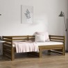Lit coulissant sans matelas marron miel 2x(90x190) cm 