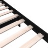 Cadre de lit sans matelas noir bois massif 90x200 cm 