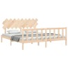 Cadre de lit sans matelas bois massif de pin 
