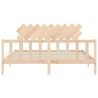 Cadre de lit sans matelas bois massif de pin 