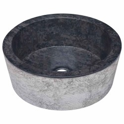 Lavabo Noir Ø40x15 cm Marbre 