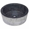 Lavabo Noir Ø40x15 cm Marbre 